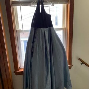 David's bridal black and blue dress